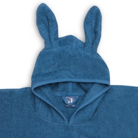 Blue bathing poncho