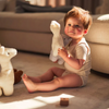Lama soft toy - white 
