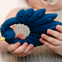 Beißring - Blauer Pfau