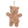 Teddy bear pacifier clip - biscuit