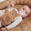Teddy bear pacifier clip - biscuit