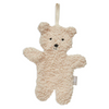 Teddy bear pacifier clip - natural