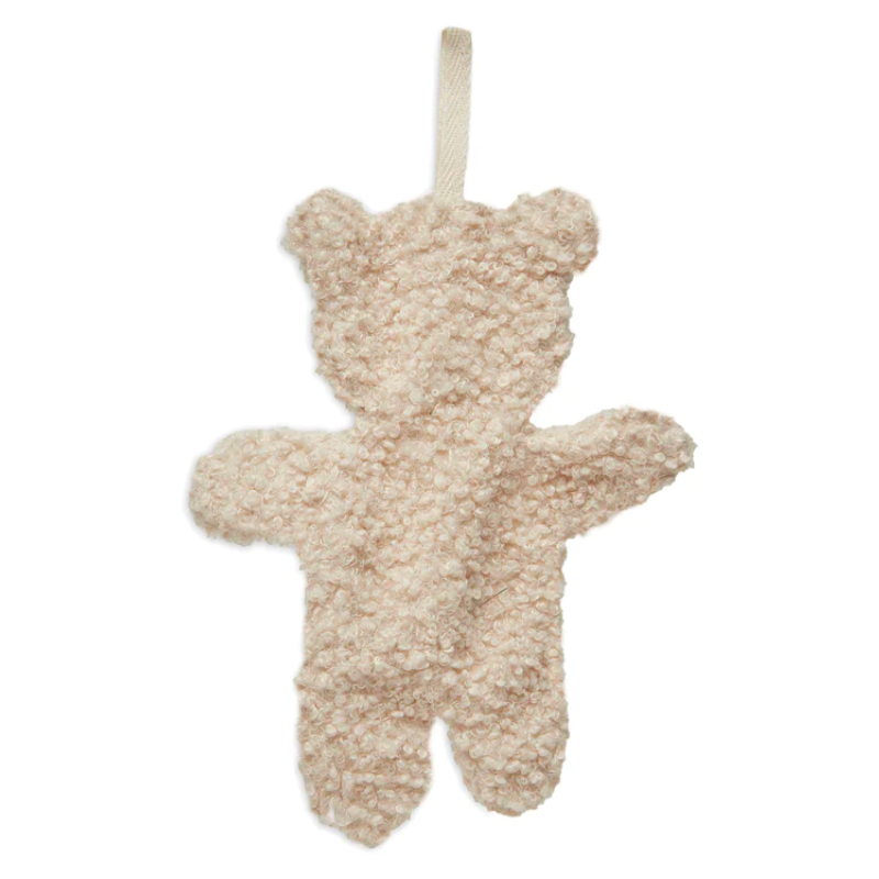 Teddy bear pacifier clip - natural