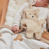 Teddy bear pacifier clip - natural
