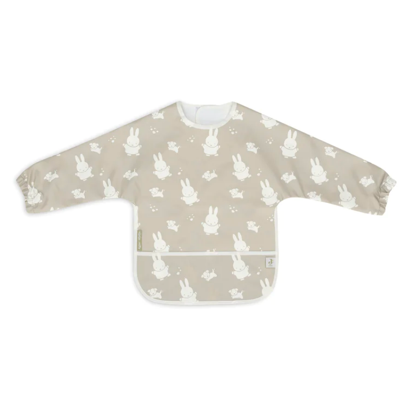 Waterproof sleeved bib - Miffy - olive green