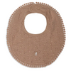 Round lace bib - biscuit