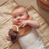 Round lace bib - biscuit