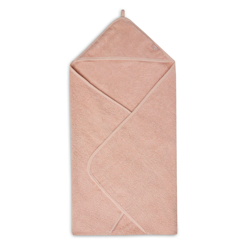 Terry cotton bath cape - powder pink