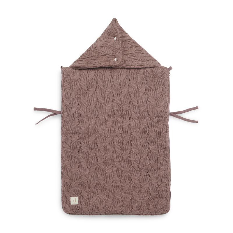 Knitted footmuff - chestnut