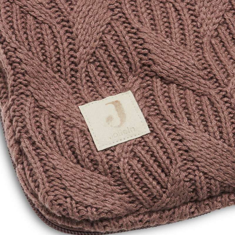 Knitted footmuff - chestnut