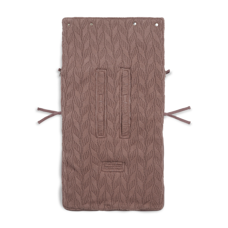 Knitted footmuff - chestnut