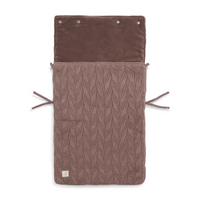 Knitted footmuff - chestnut