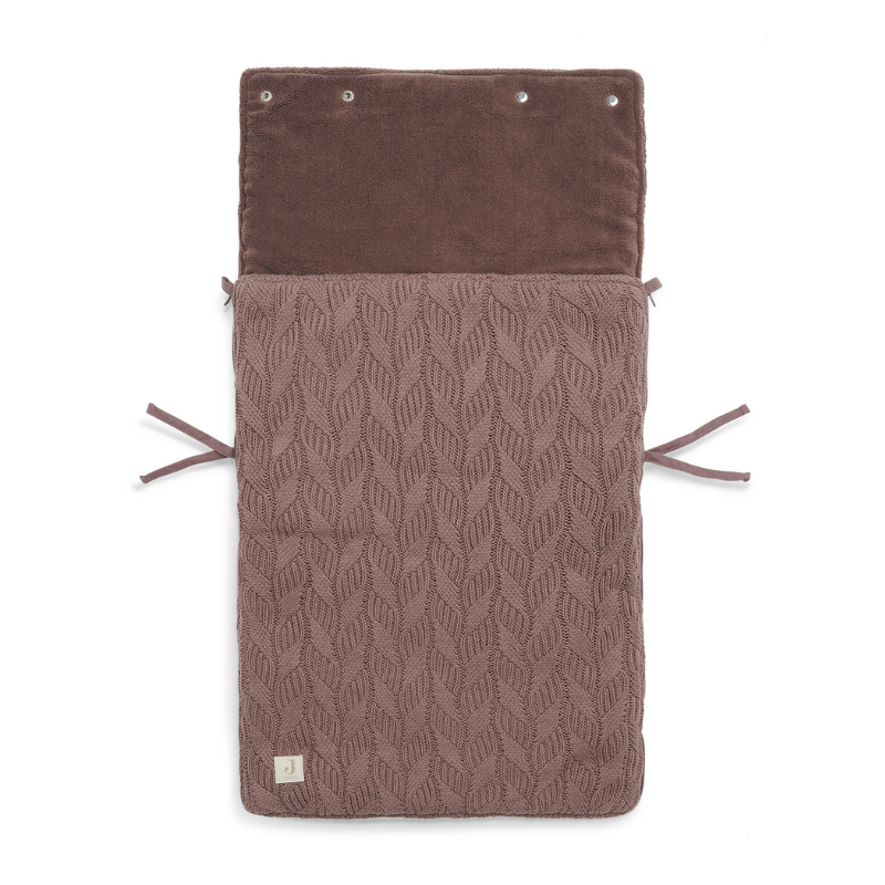 Knitted footmuff - chestnut
