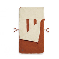 Dots knitted footmuff - caramel