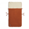 Dots knitted footmuff - caramel