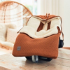 Dots knitted footmuff - caramel