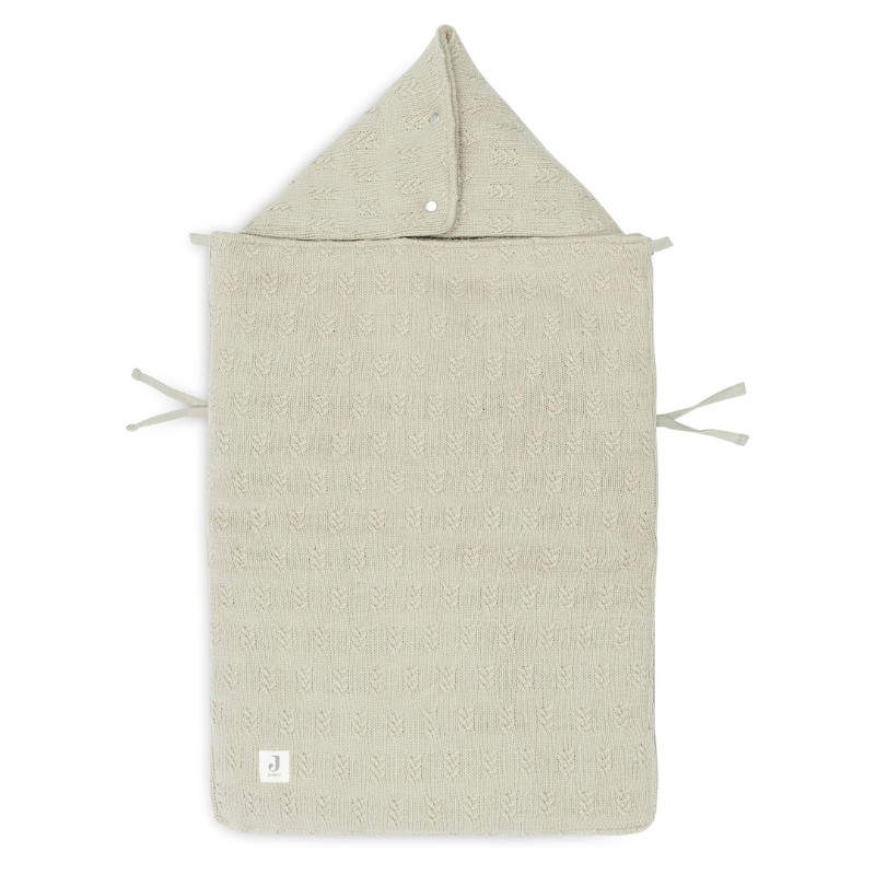 Wild knit footmuff - olive green