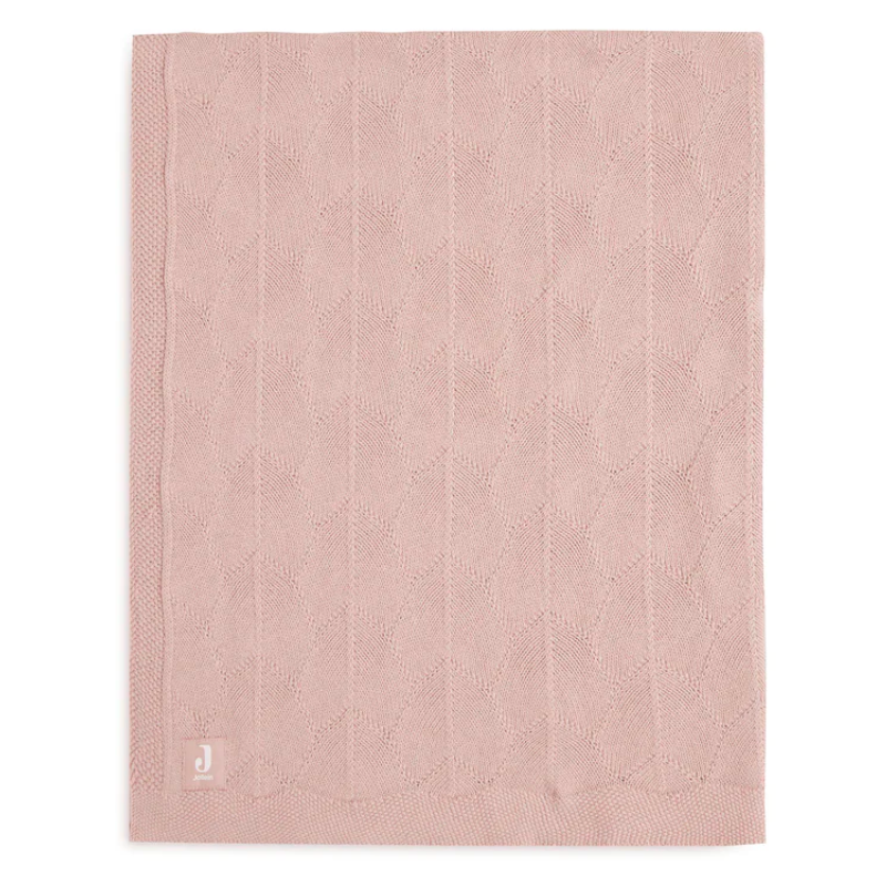 Crib blanket 75x100 cm shell knit - pink