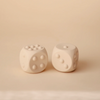 Set of 2 squeeze dice - ash green &amp; cream