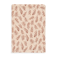 Set of 3 cotton gauze washcloths - chestnut