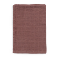Set of 3 cotton gauze washcloths - chestnut