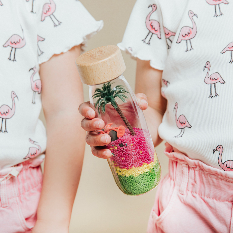 Sensory bottle - Flamingo