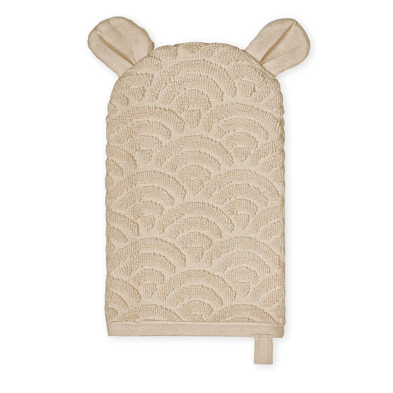 Bear washcloth - almond