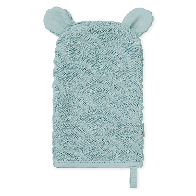 Bear washcloth - petrol blue