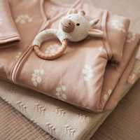 Sleeping bag with removable sleeves - twigs - pink
