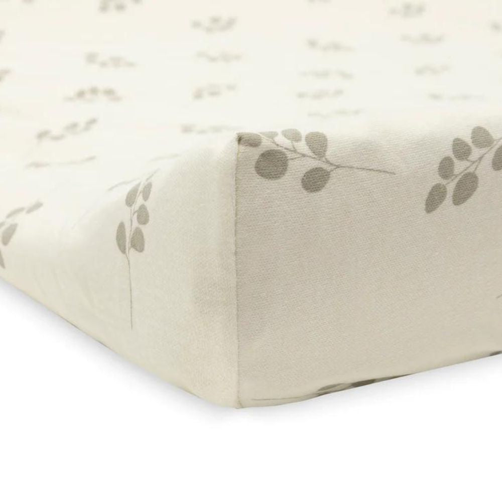 Housse matelas à langer - brindilles vertes