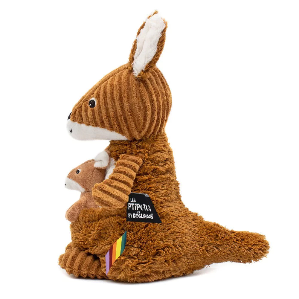 Peluche doudou Kangourou maman et bébé - Caramel - Pimousse Store