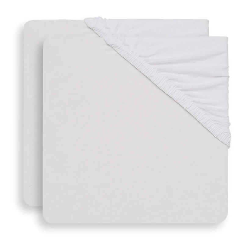 Fitted baby bed sheet 60x120cm white - 2 pieces