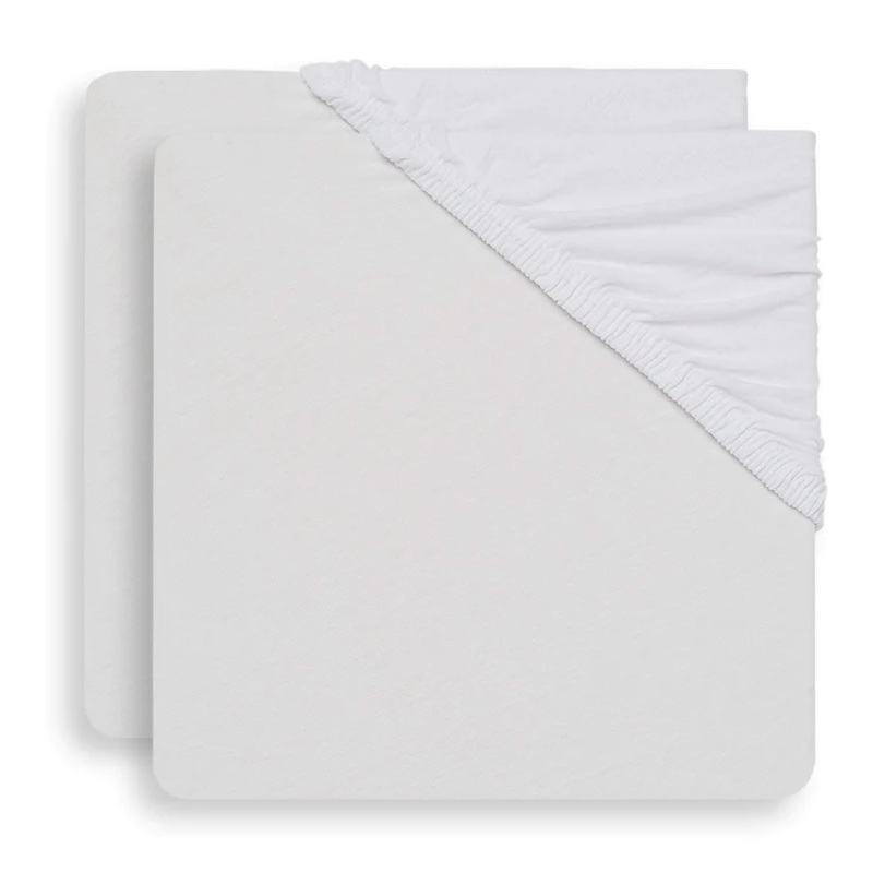 Spannbettlaken für Babys, 60 x 120 cm, weiß – 2 Stück