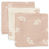 Set of 3 small swaddles - pink twigs