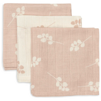 Set of 3 small swaddles - pink twigs