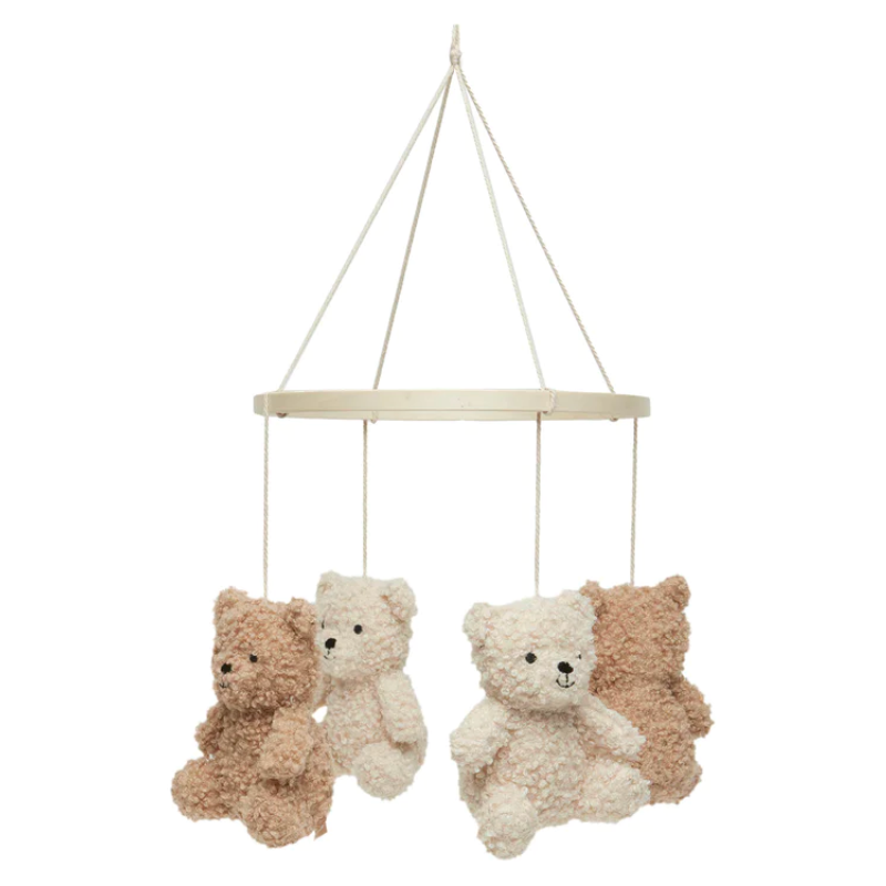 Teddy bear bedroom mobile - cream
