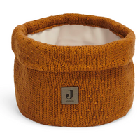 Panier de rangement maille points - caramel
