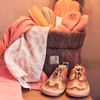 Mesh storage basket - chestnut
