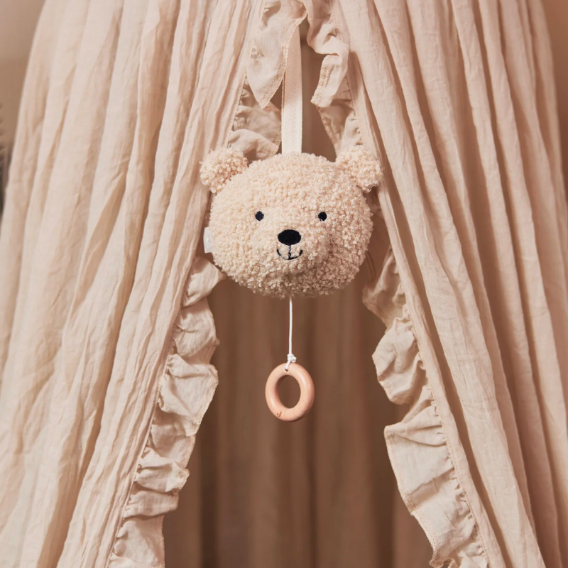 Musical teddy bear - natural