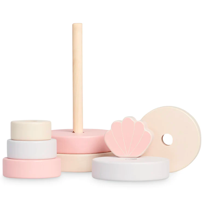 Stacking tower - pink shell