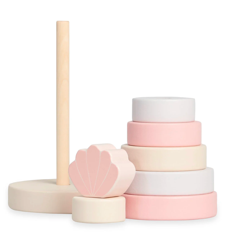 Stacking tower - pink shell