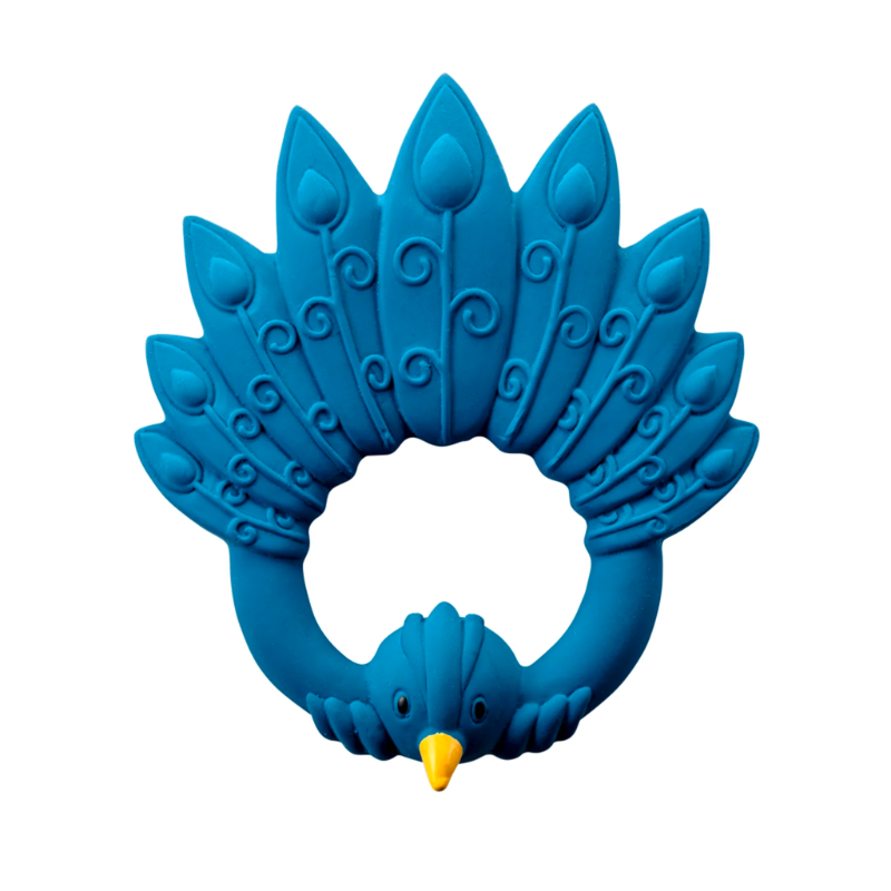 Beißring - Blauer Pfau