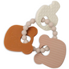 Teething ring trio - teddy bear