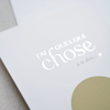 Scratch pregnancy announcement card