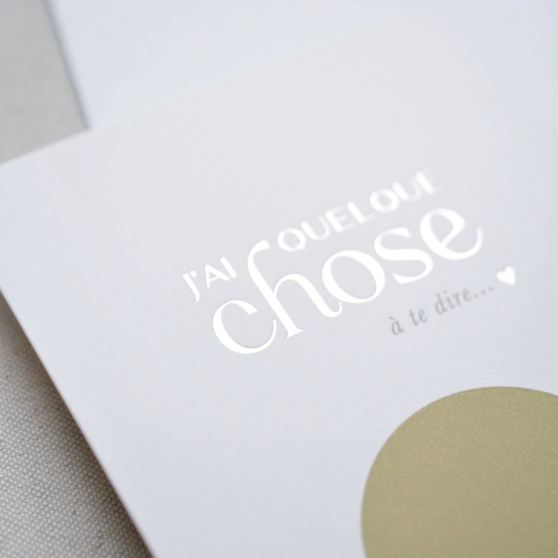 Scratch pregnancy announcement card