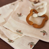 Set of 3 cotton gauze washcloths - rosehip