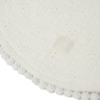 Round lace bib - ecru