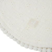 Round lace bib - ecru