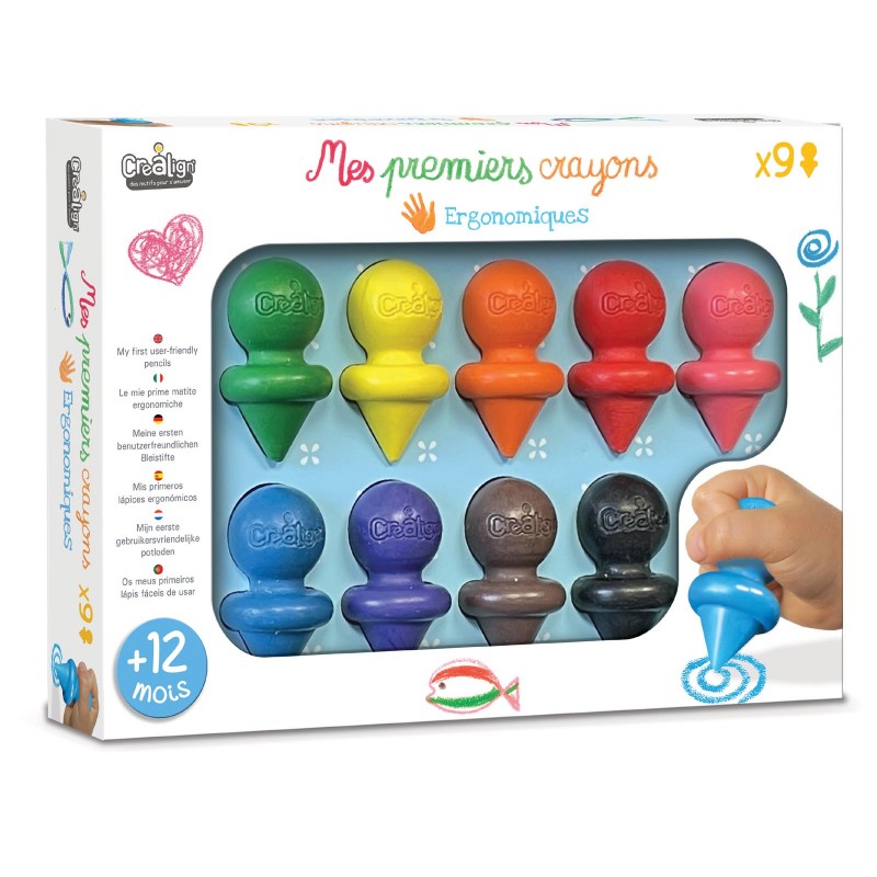 Mes premiers crayons ergonomiques x9