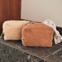 Buckle toiletry bag - natural
